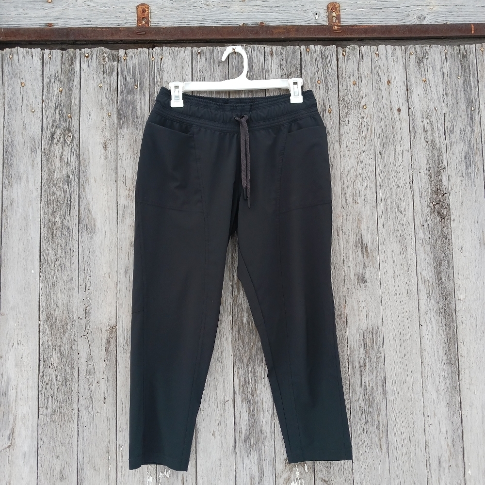 Prana Womens Sz XS Black‎ Pull On Nylon Hiking Capris Outdoor Tapered